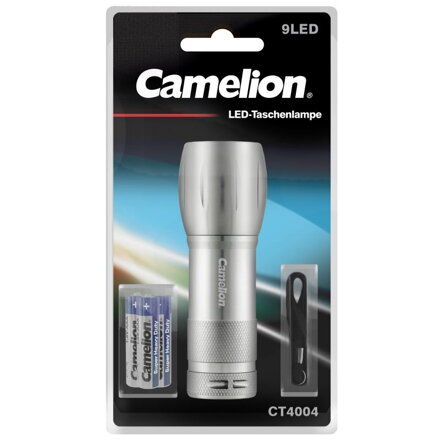 CAMELION baterka 9LED CT4004, sliver