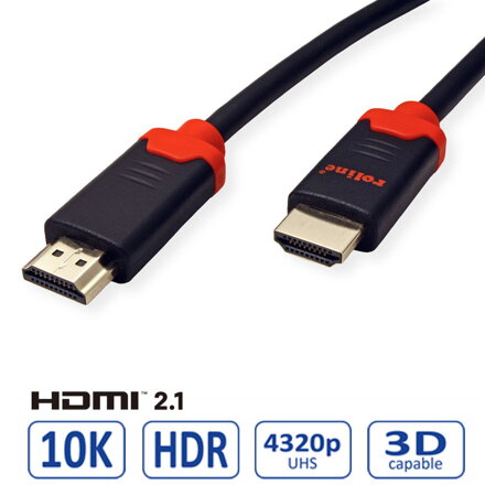 ROLINE Kábel HDMI 2.1 M/M 5m, 10K Ultra High