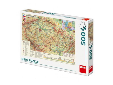 Puzzle TREFL mapa Českej Republiky 500 dielikov