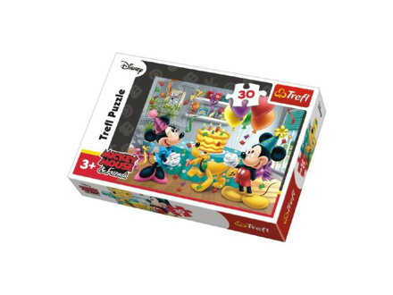Puzzle TREFL Mickey a Minnie oslavujú narodeniny 30 dielikov