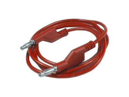 Propojovací kabel 1mm2/ 1m s banánky červený