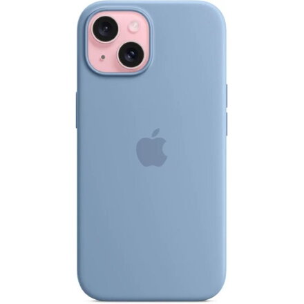 APPLE iPhone 15 Silicone Case, MagSafe, Winter Blu