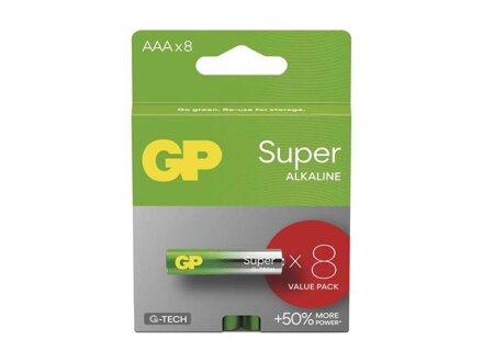 Batéria AAA (R03) alkalická GP Super 8ks