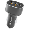 Tellur FCC9 Car Charger, 56W, 9A (2xQC3.0 + PD20W)