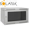 SOLARIX Nástenný rozvádzač SENSA 15U 400mm, sklo