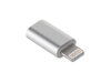 Redukcia Micro USB - Lightning GSM1019S Silver