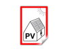 PV symbol na fotovoltaiku 75x105 mm