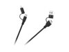 Kábel CABLETECH KPO3943 USB A/C - USB-C/Lightning 1m Black