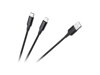 Kábel CABLETECH KPO3944 USB - USB-C/Lightning 1m Black