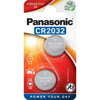 PANASONIC Lithium, Batérie, CR2032, 3V, 2ks