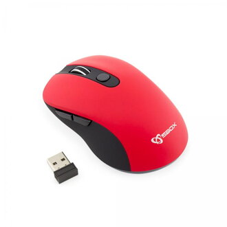 SBOX 6D Optická bezdrôtová myš Red