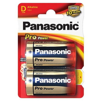 PANASONIC PRO POWER, Batérie, D, LR20, 1.5V, 2ks