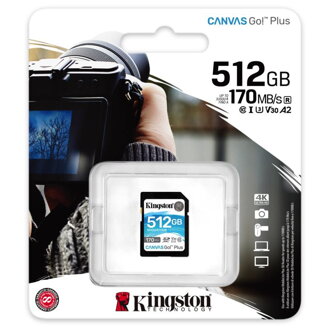 KINGSTON SDXC Canvas GO! Plus 512GB 170MB/s