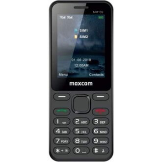 MAXCOM MM139, Mobilný telefón DUAL Sim, čierny