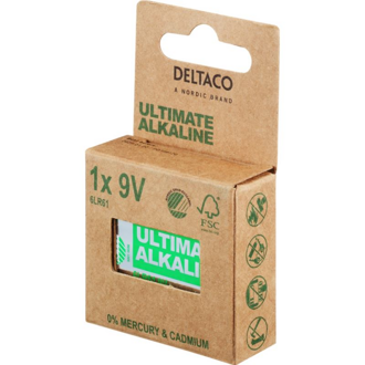 DELTACO ULTIMATE, Batéria alkalická 9V 6LR61 1ks