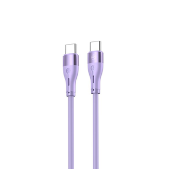 TELLUR Silicone, Kábel USB Type C/Type C, 1m, bl