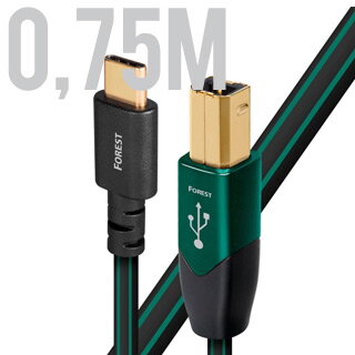 AUDIOQUEST Forest, Kábel 0.75m, USB B - USB Type C