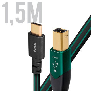 AUDIOQUEST Forest, Kábel 1.5m, USB B - USB Type C