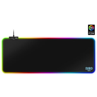 CONNECT IT NEO RGB, L, Hráčska podložka, čierna
