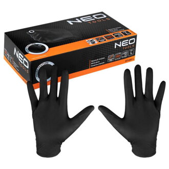NEO 97-691-L Nitrilové rukavice, čierne, L 100ks