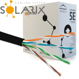 SOLARIX kábel vonkajší UTP PE CAT5E 305m/balenie