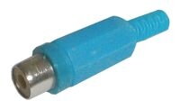 Zdířka CINCH kabel  plast modrá