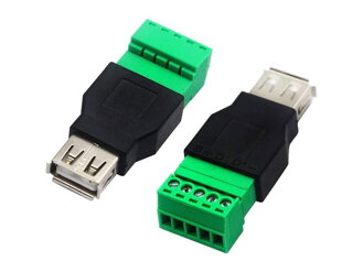 Zdierka USB-A so svorkovnicou