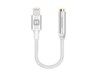 Adaptér SWISSTEN Lightning na 3,5mm Jack Silver
