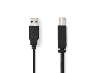 Kábel 1x USB 2.0 A konektor - 1x USB 2.0 B zdierka 1m NEDIS CCGT60100BK10