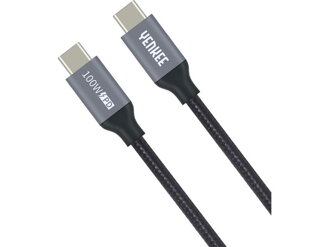 Kábel YENKEE YCU 323 BK USB-C 3.1/USB-C 1,5m