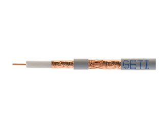 Koaxiálny kabel Geti 413CU PVC 1m