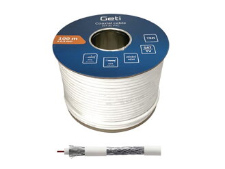 Koaxiálny kábel Geti 107AL PVC (100m)