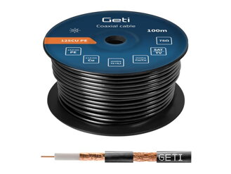 Koaxiálny kábel Geti 125CU PE (100m cievka)