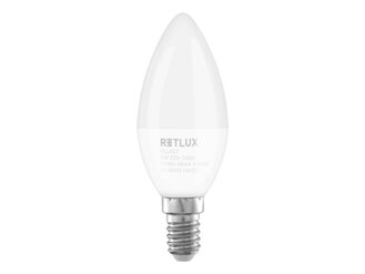 Žiarovka LED E14 6W C37 biela studená RETLUX RLL 427