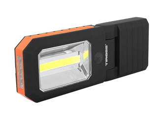 Svietidlo ručné TIROSS TS-1833 4 LED+COB, 3x AAA oranžová s magnetom