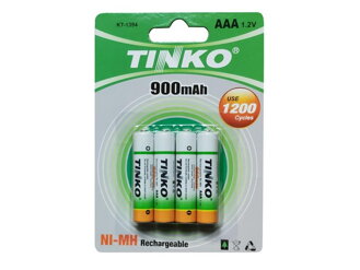 Baterie AAA(R03) nabíjecí TINKO NiMH  900mAh