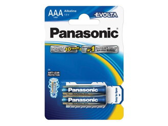 Baterie AAA(LR03) alkalická PANASONIC Evolta 2BP
