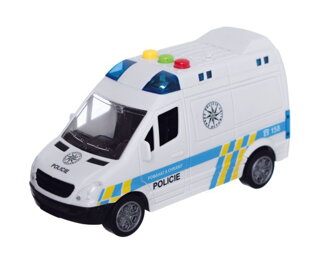 Detská policajná dodávka na zotrvačník TEDDIES so zvukom a svetlom 15 cm