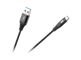 Kábel REBEL USB/USB-C čierny 1m