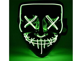 Maska svietiace 4L zelená