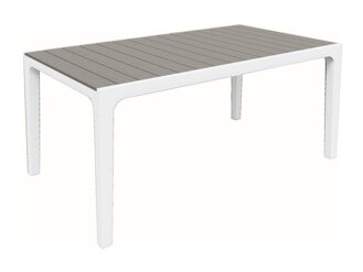Stôl záhradný KETER Harmony biely / svetlo sivý