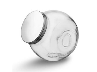 Dóza ORION sklo/nerez 1,7l guľatá
