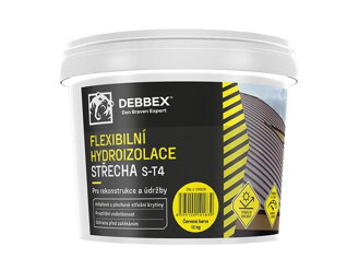 Flexibilná hydroizolácia STRECHA S-T4 DEŇ BRAVEN DEBBEX čierna 5kg