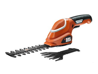 Nůžky aku BLACK & DECKER na trávu a keře7V/1,0Ah Li-Ion, lišty 150 a 100mm GSL700-QW
