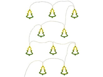 Řetěz vánoční stromky dřevěné 10 LED GR.WW TM RETLUX RXL286