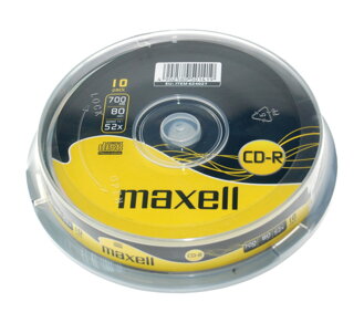 CD-R   700MB MAXELL 52x 10 ks