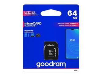 Karta paměťová GOODRAM microSD 64 GB UHS-I s adaptérem