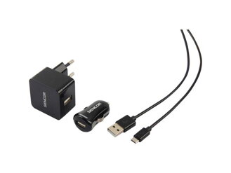 Nabíječka SCO 516-000BK USB KIT 1M/WALL/CAR SENCOR
