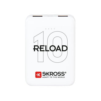 PowerBank SKROSS Reload 10, 10000mAh, 2x 2A výstup, microUSB kábel, biely