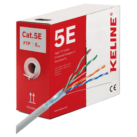 KELINE Kábel FTP (F/UTP) 4x2xAWG24 Cat 5E 305m